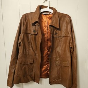 Isaac Mizrahi faux leather jacket size xl